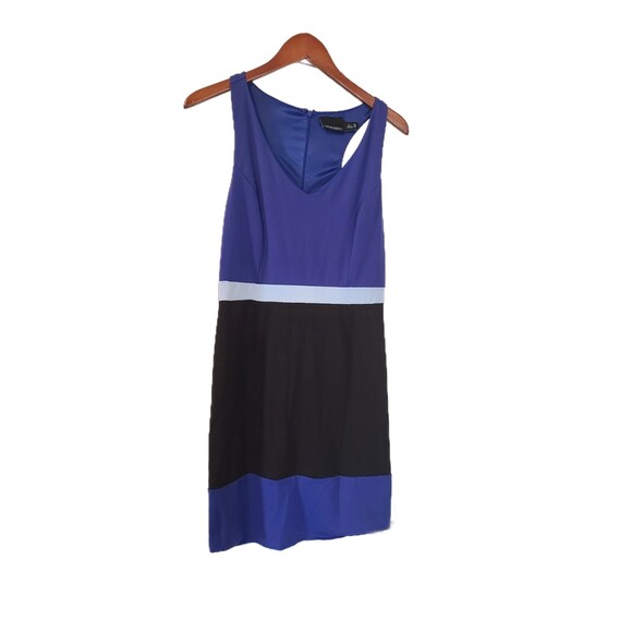 Cynthia Rowley | Blue Color Block Racerback Stretch Tank Dress, Size L (10-12) - Picture 3 of 6